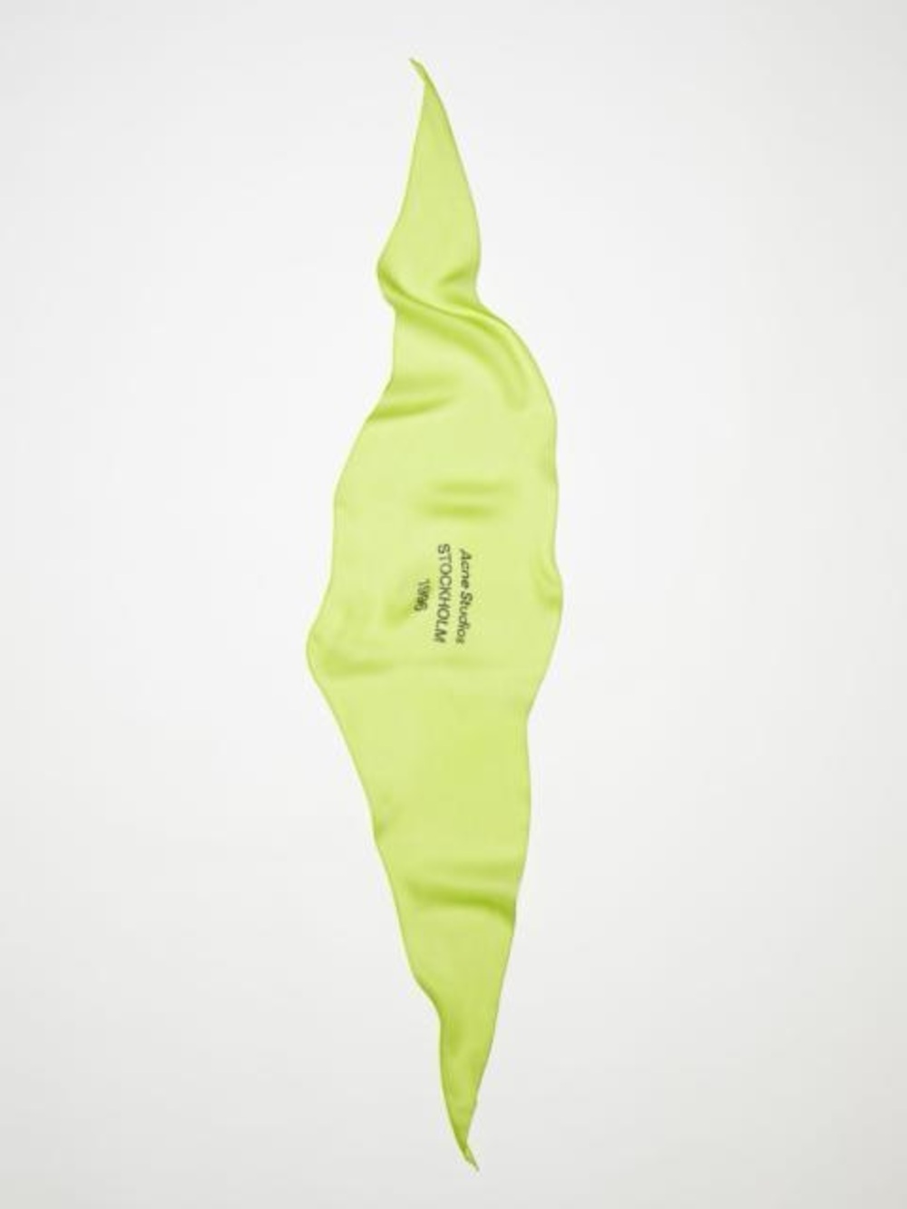 Acne Studios Neon Lime Silk Scarf - Picture 8 of 9
